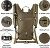 Comfortable Military Water Carrier Backpack Lightweight Leakproof 2L Water Bladder Hydration Pack