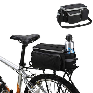 Waterproof Trunk Bag Bike Panniers Cycling Bag Rack 7L Rear Seat Bags Bicycle Accessories Black