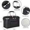 Large Picnic Basket Bag Portable Camping Bag Collapsible Cooler Bag for Shopping Camping Travelling