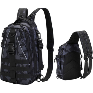 Convertible Outdoor Fishing Gear Bag for Tackle Box & Rod Storage Fishing Sling Shoulder Backpack
