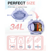 34L Waterproof Travel Tote Bag Workout Dance Gym Bag Yoga Mat Carry on Duffel Bag with Trolley Sleeve