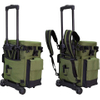 New Design Outdoors Rolling Tackle Box Waterproof Trolley Fishing Tool Bag Fishing Backpack with 4 Rod Holders