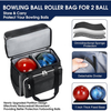 Custom Outdoor Sports Bag Bowling Ball Trolley Bag Lightweight 2 Ball Bowling Bag with 4 Wheels