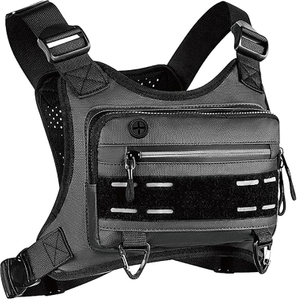 Wholesale Custom Lightweight Water Resistant Running Vest Pack Tactical Chest Bag with Adjustable Straps