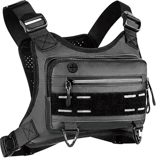 Wholesale Custom Lightweight Water Resistant Running Vest Pack Tactical Chest Bag with Adjustable Straps