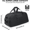 2025 New Fashion 70L Large Tactical Duffle Bag Men Sports Gym Backpack MOLLE Duffel Backpack with Shoes Compartment
