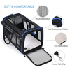 Pet Wheels Rolling Carrier Removable Wheeled Travel Carrier for Pets up to 20 lbs with Extendable Handle & Detachable Fleece