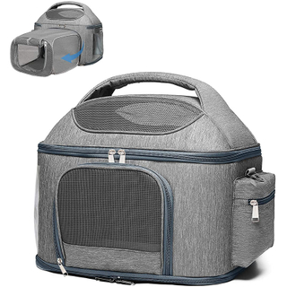 2021 New Fashion Pet Carrier Bag for Small Medium Cats with Expandable Mesh Window Pet Carrier Tote Cage Bag