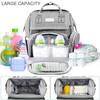 Custom Logo Portable 3 In 1 Baby Changing Bag with Washable Baby Travel Bed Diaper Pad Bag