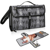 Foldable Diaper Clutch with Head Cushion Grey Baby Padded Mat Portable Baby Travel Changing Pad for Diaper Bag