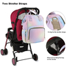 2021 New Design Mommy Nappy Crib with Diaper Pad Stroller Straps Insulated Pocket 3 in 1 Rainbow Diaper Backpack Bag