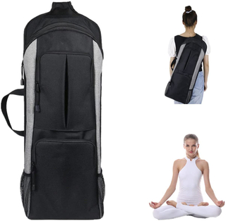 Yoga Carrier Backpack with Large Pockets & Water Bottle Holders Full-Zip Exercise Yoga Mat Carry Bag for Women Men