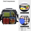 Custom Printed Portable Dual Compartment Lunch Bag Insulated Leakproof Cooler Bag Tote with Shoulder Strap