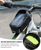 1.6 L Outdoor Rainproof Bicycle Accessories Bicycle Phone Holder Bike Front Frame Pack Bike Top Tube Bag with TPU Touch Screen 