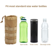 Drawstring Molle Water Bottle Holder with Mesh Bottom for Outdoor Sports Tactical Hydration Carrier Bag