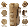 Drawstring Molle Water Bottle Holder with Mesh Bottom for Outdoor Sports Tactical Hydration Carrier Bag