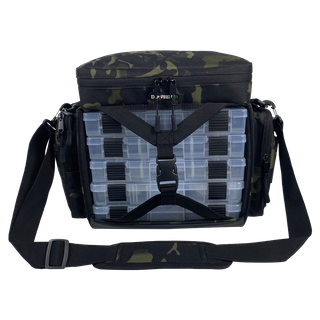 New Design Black Camo Hold 5pcs 3600 Tackle Box Carp Fishing Tackle Box Storage Bag with Boxes