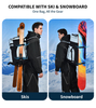 2026 Fashionable 55L-70L Expandable Ski Boot Bag Ski Backpack with Helmet Compartment