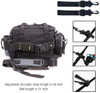 Fishing Tackle Bag with Rod Holder Water-Resistant Waist Fishing Bag Fishing Gear Bag for Outdoor