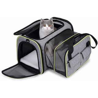 Sac De Transport Extensible Pour Chat Chien Et Autres Animaux De Compagnie Souple Et Pliable Avec Tapis En Laine Pour Voyage En
