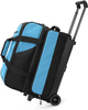Custom logo Large Capacity 2 Balls Separate Shoe Compartment Trolley Bowling Ball Duffel Bag Bowling Bag with Wheel
