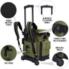 New Design Outdoors Rolling Tackle Box Waterproof Trolley Fishing Tool Bag Fishing Backpack with 4 Rod Holders