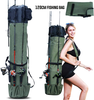 Fishing Rod Bag Canvas Rod Case Organizer Pole Storage Bag Fishing Rod And Reel Carrier Organizer for Travel