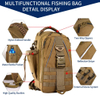 High Quality Fishing Tackle Backpack Storage Bag Shoulder Backpack Cross Body Sling Bag