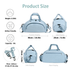 4 In 1 Airline Friendly Multi-Compartment Sports Holdall Backpack Duffel Bag Gym Bag with Wet Pocket & Shoe Compartment