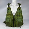 BSCI Factory Water Resistant V-neck Fishing Jacket Fishing Tackle Vest With Bottle Holder