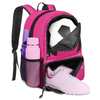 Custom Logo Ripstop Large Capacity Pink Bag Sport Equipment Bags Sports Backpack Soccer Backpack with Shoes Compartment