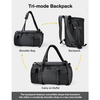 Large-Capacity 36L Travel Duffel Bag Gym Backpack 3-in-1 Gym Duffel Bag with Adjustable Straps